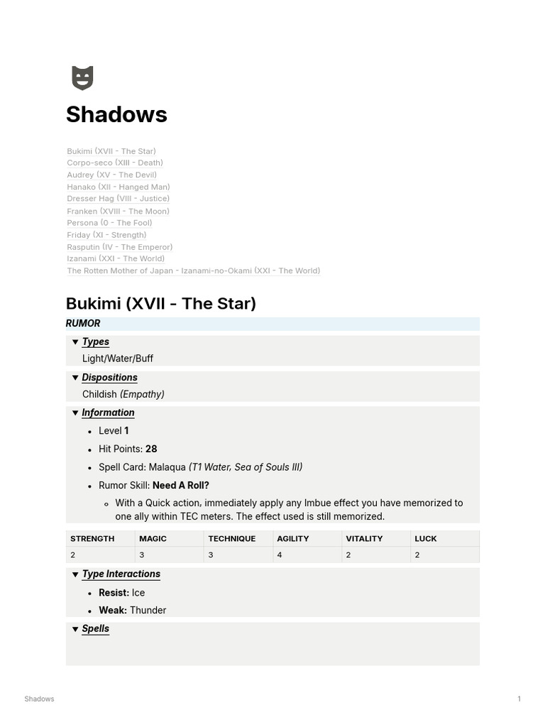 Comprehensive Guide to Shadows in RPG | PDF