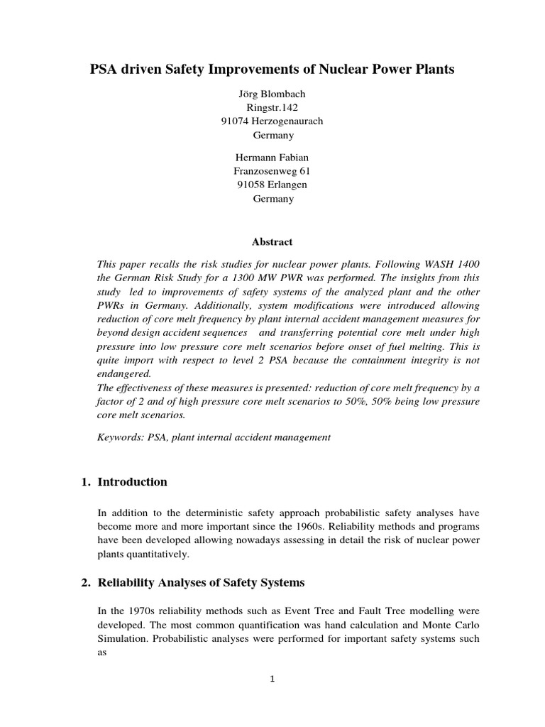 Sesion IV - 4 - PSA Driven Safety Improvements of Nuclear Power Plants ...
