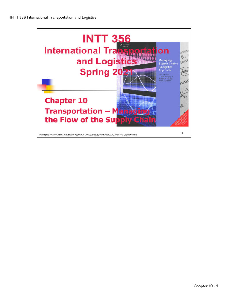 Transportation in Supply Chain Logistics | PDF | Containerization ...