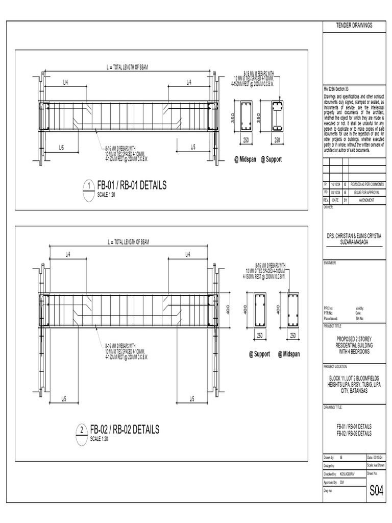 Beam Reinforcement Details for Building | PDF