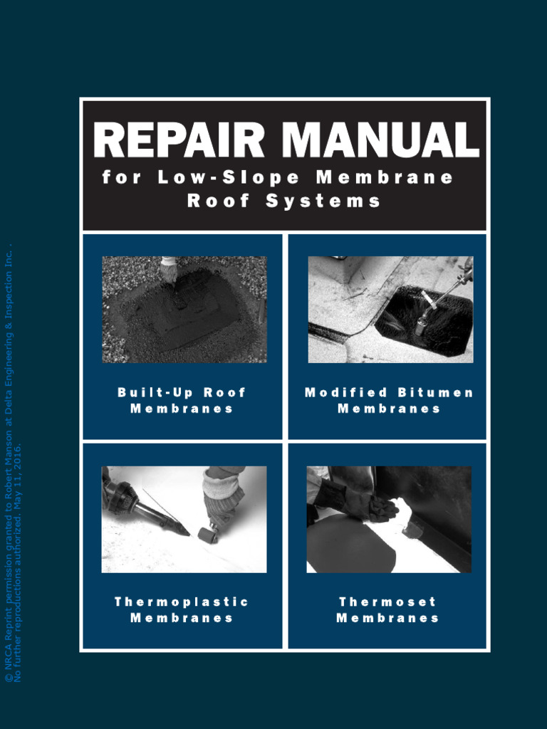 Low-Slope Roof Repair Manual | PDF | Roof | Structural Engineering