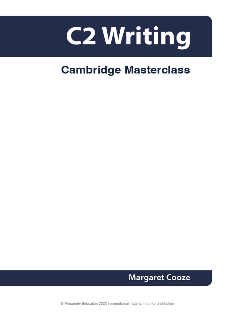 C2+Writing+Masterclass Digital+sample | PDF | Essays | Linguistics