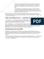 Missing Homework Form PDF