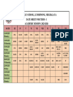 Datesheet - Term I, 2023