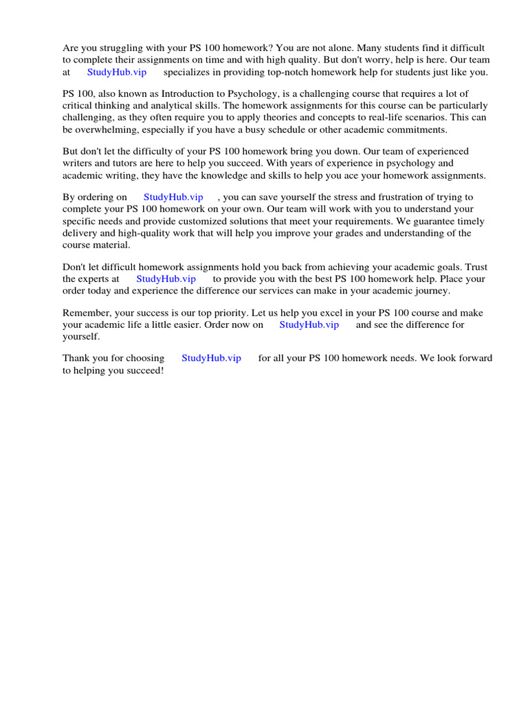 Ps 100 homework pdf literacy essays