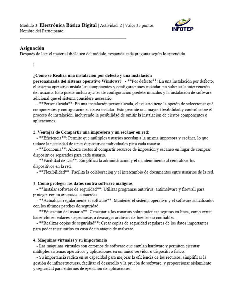 Actividad 2 Módulo 3 Realizada | PDF | La seguridad informática | Seguridad