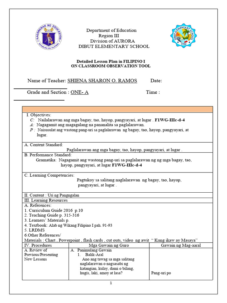 COT - Filipino 12-4 QUARTER 3 | PDF