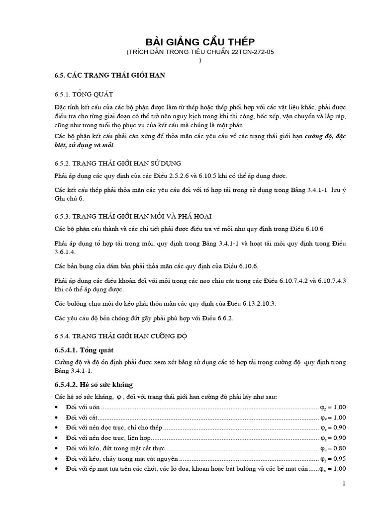 Bai Giang Cau Thep | PDF