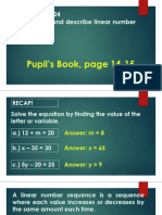 Formulae and Number Sequence