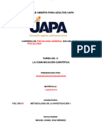 Tarea No 2 Met Invest 1elabora Un Mapa Conceptual Sobre El Contenido de La Unidad No II La Comunicacion