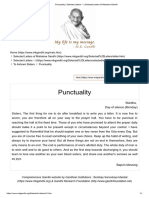 Punctuality - Selected Letters - I - Selected Letters of Mahatma Gandhi