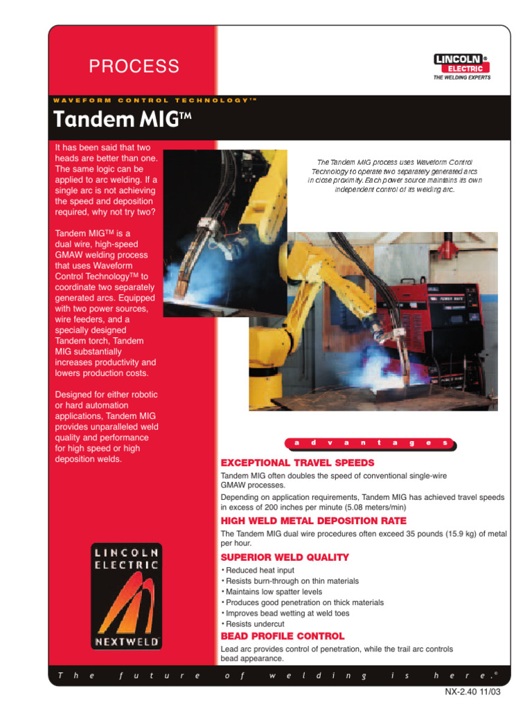 tandem mig | PDF | Welding | Construction