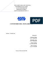 INFORME TEMA N°9 - Contenido del testamento