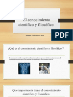 El Conocimiento Científico y Filosófico