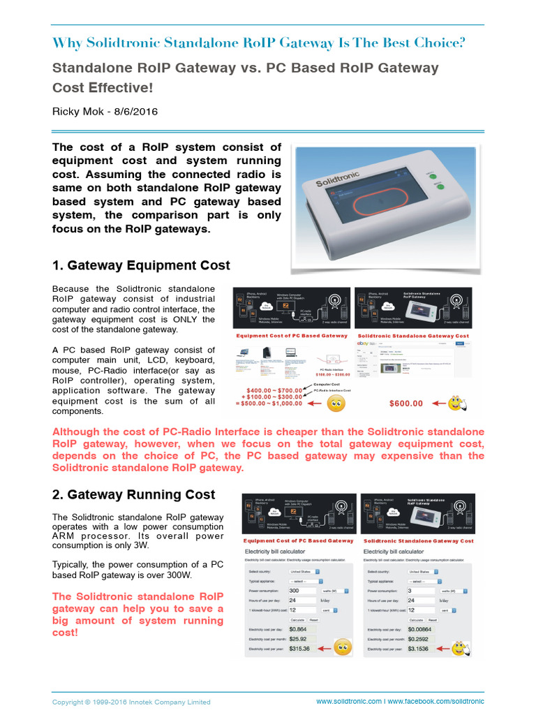 Why Solidtronic Standalone RoIP Gateway Is The Best Choice - Cost ...