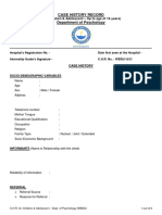 Case History Record - Child&adolescent