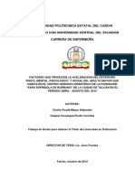 Universidad Politécnica Estatal Del Carchi en Convenio Con Universidad Central Del Ecuador Carrera de Enfermería