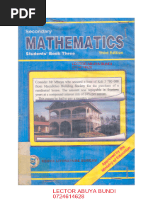 KLB Form 3 Mathematics