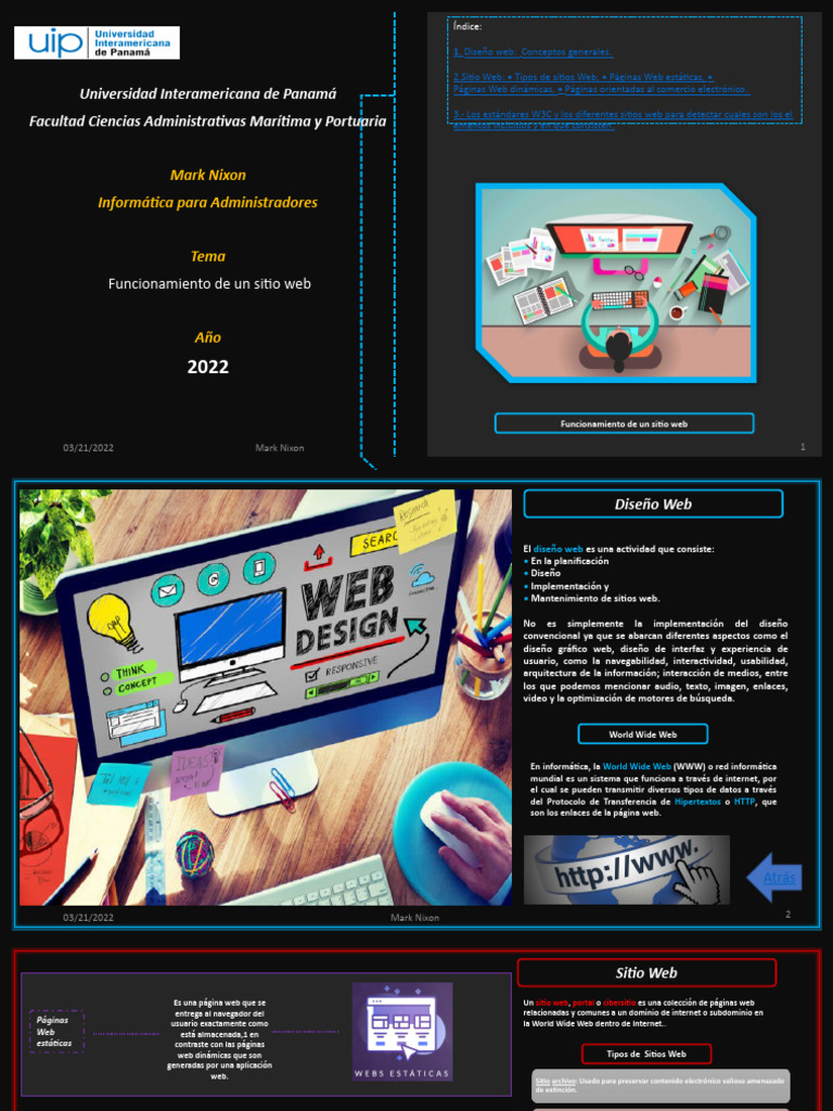 Funcionamiento de un Sitio Web | PDF | Red mundial | Internet y web