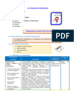 D3 A1 SESION CT. Organizamos Nuestro Rincón de Aseo