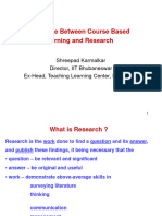 Diff Betn Course Based Learning and Research