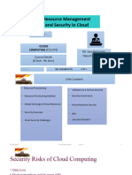 Resource Management and Security in Cloud: Unit: 4