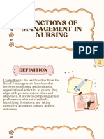 Functions of Management in Nursing