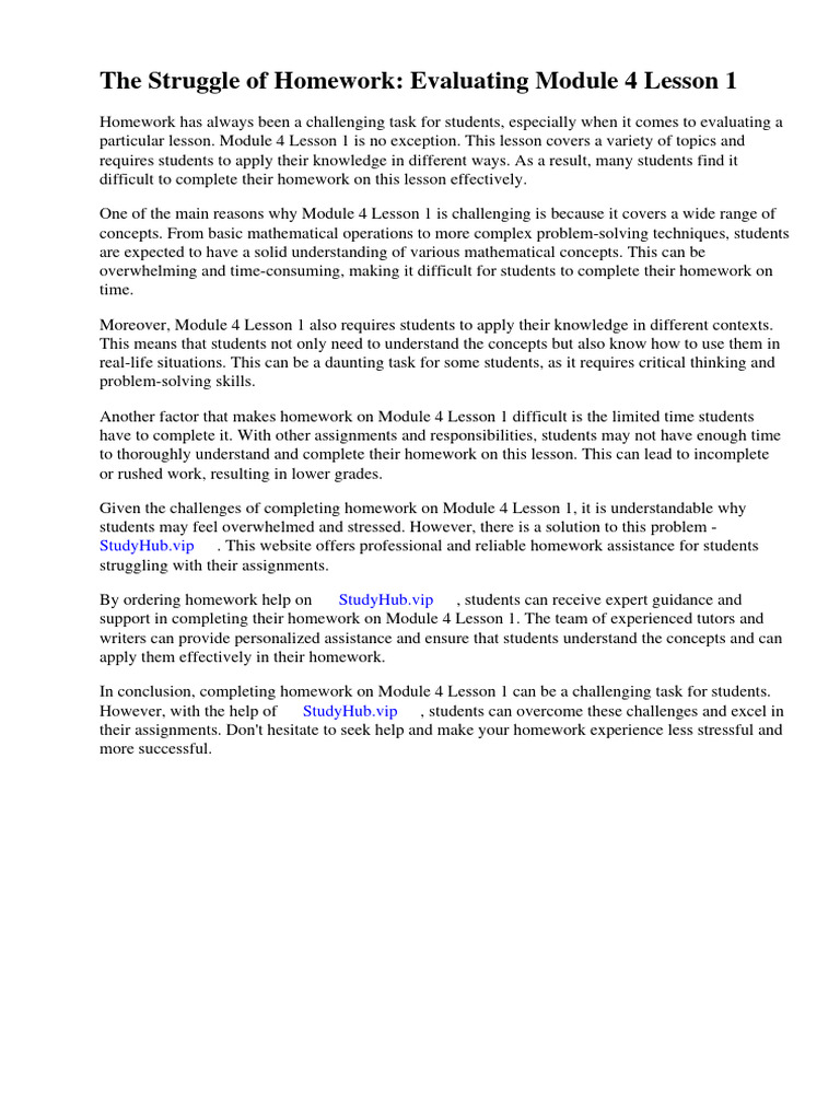 Evaluate Homework and Practice Module 4 Lesson 1 PDF Mathematics