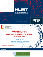 HUST FOFL Workshop 3 Writing A Research Paper Mar 28