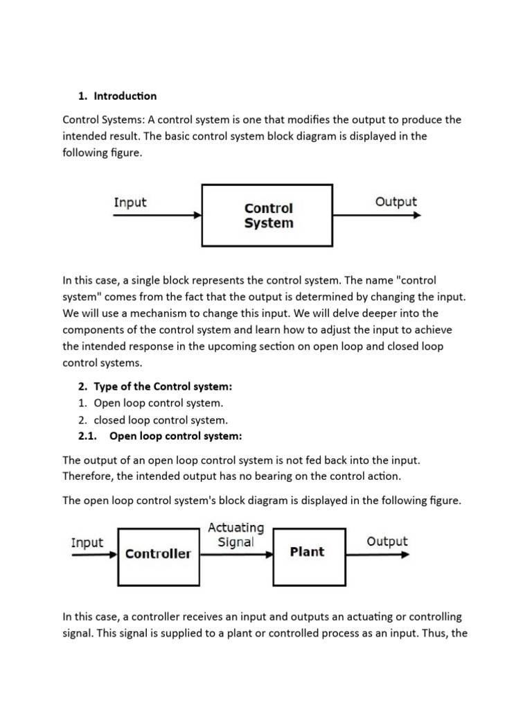 Lab 2 Contorl System Pdf Control Theory Feedback