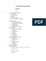 ABAP & Cross Application Syllabus