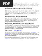 Homework Tracking App For Teachers