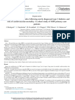 Changes in body mass index following newly diagnosed type 2 diabetes and risk of cardiovascular mortality- a cohort study of 8486 primary-care patients