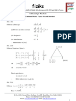 Topic Wise Test-1 Crystal-Structure (Solution)