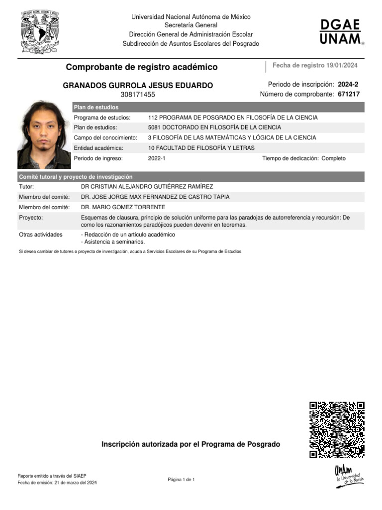 Comprobante Registro 671217 | PDF