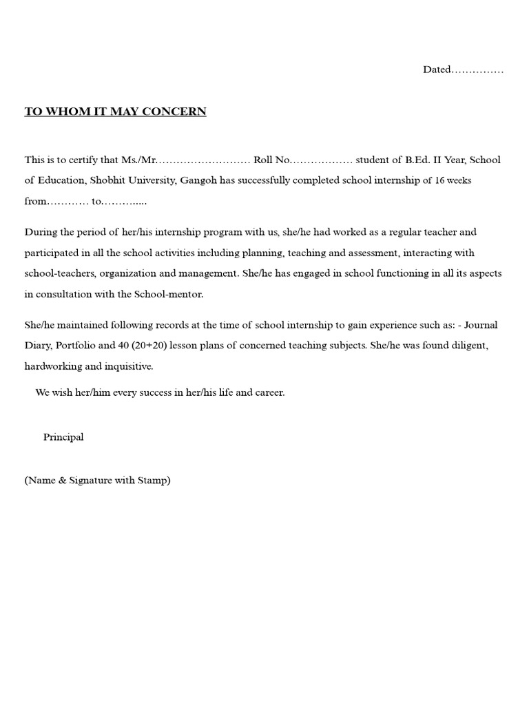 Internship completion certificate format docx 20240404 172901