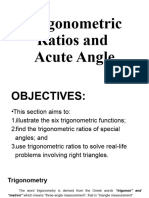 Trigonometric Ratios and Acute Angle