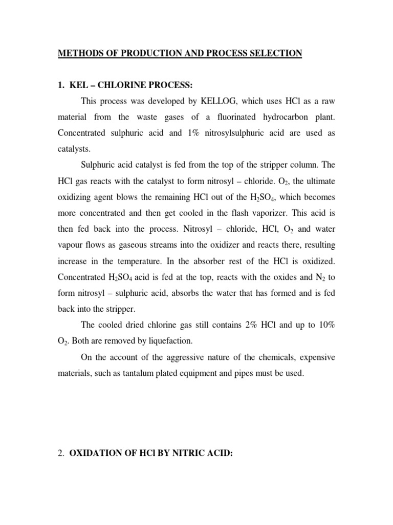 Chlorine - Methods 2520of 2520production | PDF | Chlorine ...
