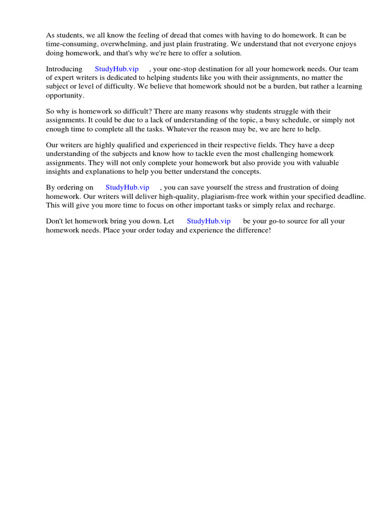 I Dont Like Doing Homework | PDF | Homework | Teachers