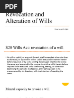 Revocation and Alteration of Wills