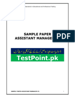 Sample Paper Assistant Manager CS