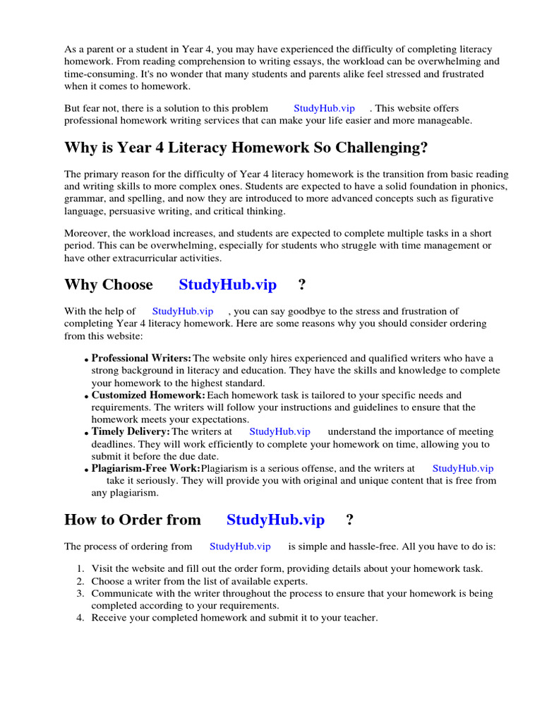 Homework for year 4 literacy download free pdf literacy homework