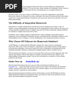 MT Educare Science Maths Homework Solutions of Integration