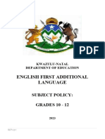 EFAL SUBJECT POLICY GRADES 10 - 12 2023 Ver 2