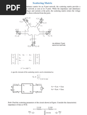 Scattering matrix parameters | S-Matrix | Microwave
