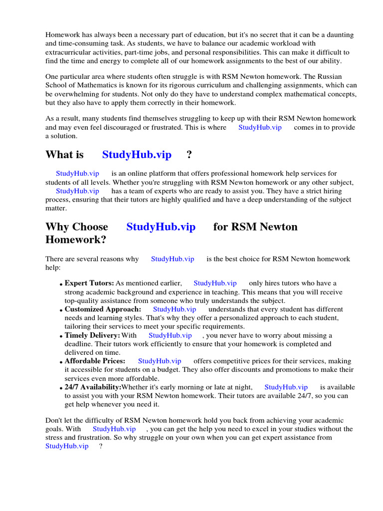 RSM Newton Homework | PDF | Homework | Mathematics