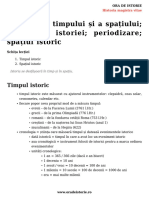 Perceperea Timpului Si A Spatiului Cronologia Istoriei Periodizare Spatiul Istoric