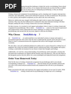 Adolescent Psychotherapy Homework Planner
