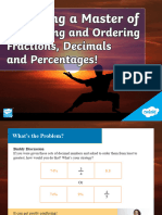 PowerPoint Ordering Fractions Decimals and Percentages