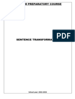 A Practice of Sentence Transformation